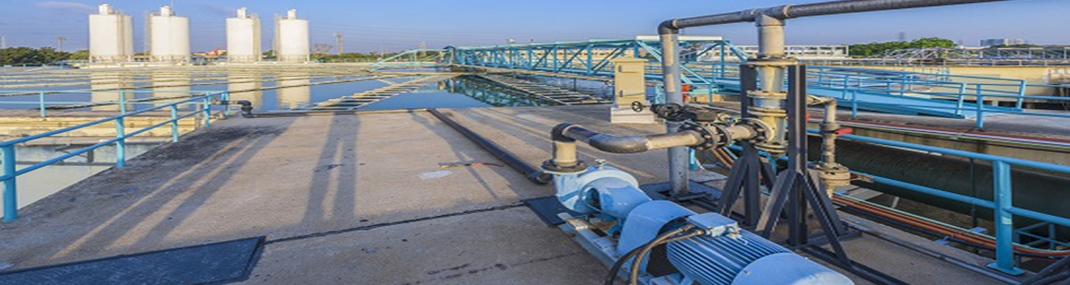 Chemical addition process in Water Treatment Plant with blue sky